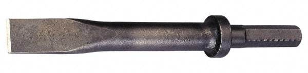 Made in USA - 1" Head Width, 18" OAL, Flat Chisel - Hex Drive, Hex Shank, Alloy Steel - Exact Industrial Supply