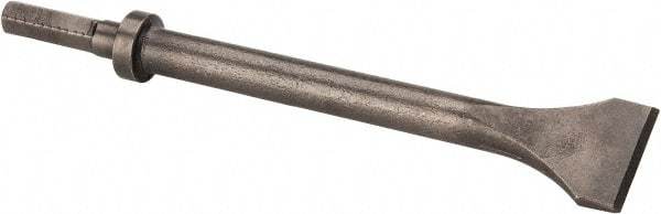 Made in USA - 2" Head Width, 12" OAL, Scaling Chisel - Hex Drive, Hex Shank, Alloy Steel - Exact Industrial Supply