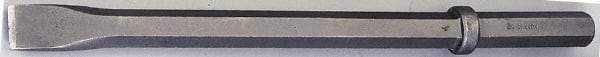 Made in USA - 24" OAL, 1-1/4" Shank Diam, Moil Point Chisel - Hex Drive, Hex Shank, Alloy Steel - Exact Industrial Supply