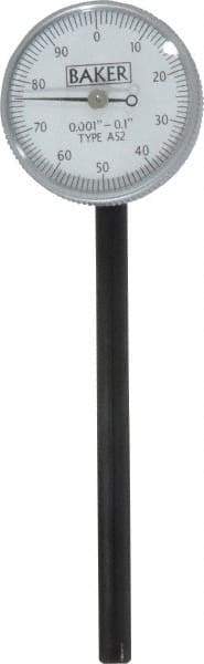 Value Collection - 0.1 Inch Range, 0.001 Inch Dial Graduation, Dial Test Indicator - White Dial, 0-100 Dial Reading - Exact Industrial Supply