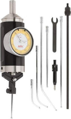 Value Collection - 10 Piece, Yellow Test Indicator Kit - 0.0002" Accuracy, 1/8" Ball Diam, 0.0005" Dial Graduation - Exact Industrial Supply