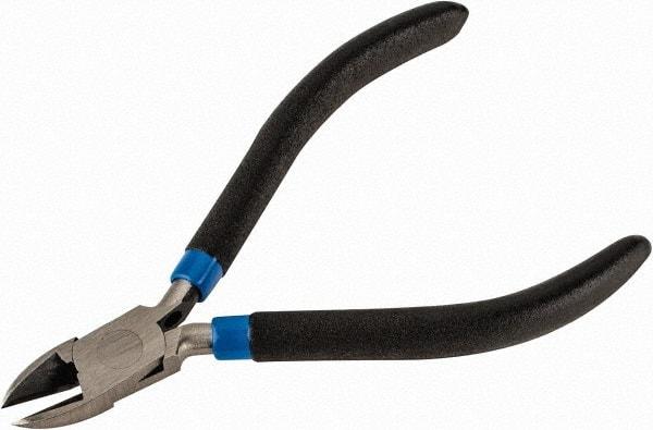 Armstrong - 4-1/4" OAL, Diagonal Cutter - 9/16" Jaw Length x 7/16" Jaw Width, Oval Head, Plastic Cushion Handle - Exact Industrial Supply