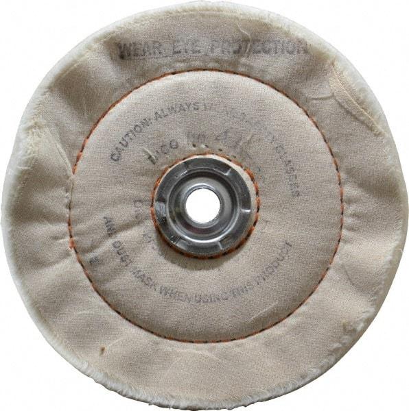 Dico - 6" Diam x 3/4" Thick Unmounted Buffing Wheel - Cushion Sewn, 1/2" Arbor Hole, Medium Density - Exact Industrial Supply