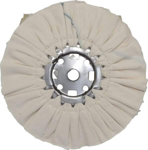 Divine Brothers - 10" Diam x 1/2" Thick Unmounted Buffing Wheel - Ventilated Bias Cut, 3/4" Arbor Hole - Exact Industrial Supply