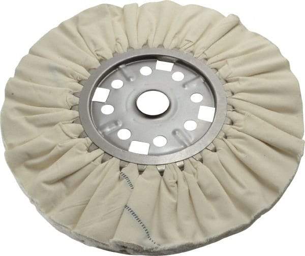 Divine Brothers - 12" Diam x 1/2" Thick Unmounted Buffing Wheel - Ventilated Bias Cut, 1-1/4" Arbor Hole - Exact Industrial Supply