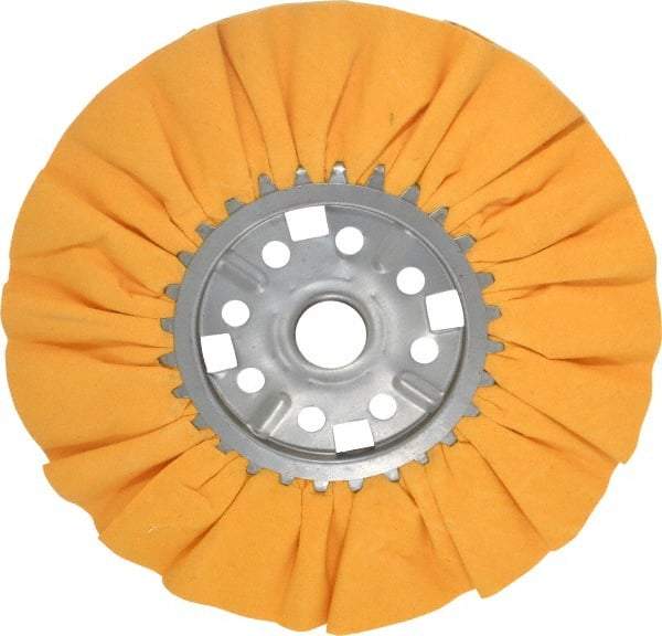 Divine Brothers - 12" Diam x 1/2" Thick Unmounted Buffing Wheel - Ventilated Bias Cut, 1-1/4" Arbor Hole - Exact Industrial Supply