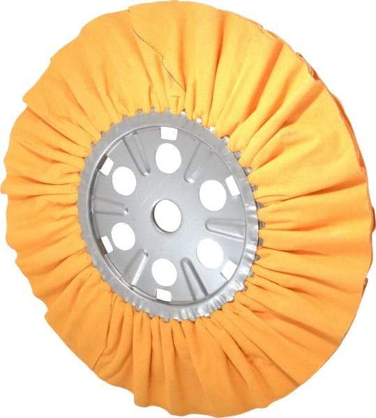 Divine Brothers - 16" Diam x 1/2" Thick Unmounted Buffing Wheel - Ventilated Bias Cut, 1-1/4" Arbor Hole - Exact Industrial Supply