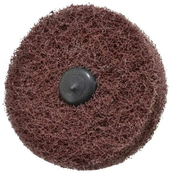 Standard Abrasives - 3" Diam, Medium Mounted Scrubber Buffing Wheel - 2 Ply, Medium Grade, 1/4" Shank Diam, 8,000 RPM - Exact Industrial Supply