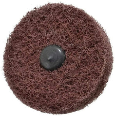 Standard Abrasives - 3" Diam, Medium Mounted Scrubber Buffing Wheel - 2 Ply, Medium Grade, 1/4" Shank Diam, 8,000 RPM - Exact Industrial Supply