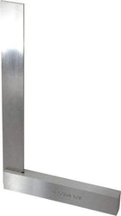 Value Collection - 10-1/2" Blade Length, 6-3/8" Base Length Steel Square - 0.0004" Accuracy, Beveled Edge - Exact Industrial Supply