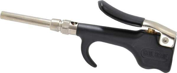 Coilhose Pneumatics - Safety Extension Tube Thumb Lever Blow Gun - 1/4 NPT, 3" Tube Length, Zinc - Exact Industrial Supply