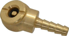 Acme - Closed Check Brass Air Chuck - Ball Foot Chuck, 1/4 Barbed - Exact Industrial Supply