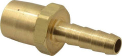 Acme - Closed Check Brass Air Chuck - Straight Push On Chuck, 1/4 Barbed - Exact Industrial Supply
