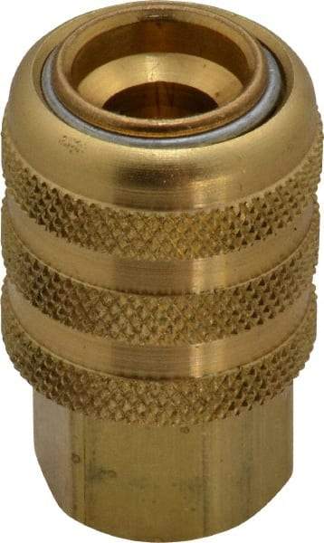 Acme - Open Check Brass Air Chuck - Lock On Chuck, 1/4 FPT - Exact Industrial Supply