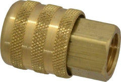 Acme - Closed Check Brass Air Chuck - Lock On Chuck, 1/4 FPT - Exact Industrial Supply