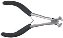 Value Collection - 5-1/2" OAL, End Cutting Pliers - 1/2" Jaw Length x 9/16" Jaw Width, Plastic Coated Handle - Exact Industrial Supply