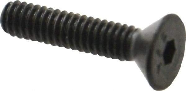 Value Collection - #5-40 UNC Hex Socket Drive, 82° Flat Screw - Alloy Steel, Black Oxide Finish, Fully Threaded, 5/8" OAL - Exact Industrial Supply