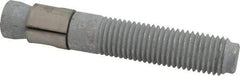 Made in USA - 1" Diam, 1" Drill, 6" OAL, 1-1/8" Min Embedment Wedge Expansion Concrete Anchor - Grade 5 Steel, Galvanized Finish, Hex Nut Head, Hex Drive, 3-1/8" Thread Length - Exact Industrial Supply