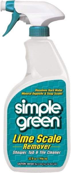 Simple Green - 32 oz Spray Bottle Liquid Bathroom Cleaner - Wintergreen Scent, Lime Scale Remover - Exact Industrial Supply