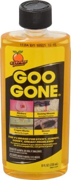 Value Collection - 8 oz Bottle Adhesive Remover - Removes Crayon, Grease, Gum, Stickers, Tape & Tar - Exact Industrial Supply