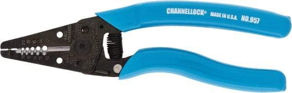 Channellock - 6-1/4" OAL, 20-10 AWG Capacity, Wire Stripper & Cutter - Plastic Cushion Handle - Exact Industrial Supply