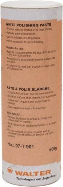 WALTER Surface Technologies - 5 oz Metal Polishing Compound - Compound Grade Ultra Fine, 1,500 Grit, White, For Fine Polishing, Use on Metal - Exact Industrial Supply