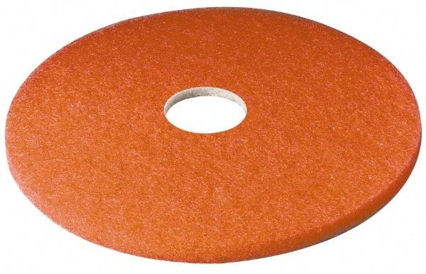 3M - Spray Buffing Pad - 15" Machine, Red Pad, Polyester - Exact Industrial Supply