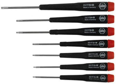 Wiha - 7 Piece T5 to T15 Micro Handle Torx Driver Set - T5, T6, T7, T8, T9, T10, T15 - Exact Industrial Supply