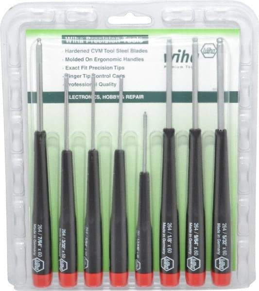 Wiha - 8 Piece, Hex Driver Set - Hex - Exact Industrial Supply