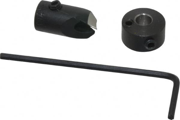 Vernon - 5/16" Cutter Diam, #20 Drill Combatibility, 1/4" Collar Thickness, Adjustable Depth Drill Countersink - Exact Industrial Supply