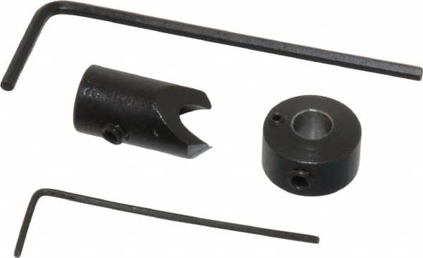 Vernon - 5/16" Cutter Diam, 11/64" Drill Compatibility, 1/4" Collar Thickness, Adjustable Depth Drill Countersink - Exact Industrial Supply