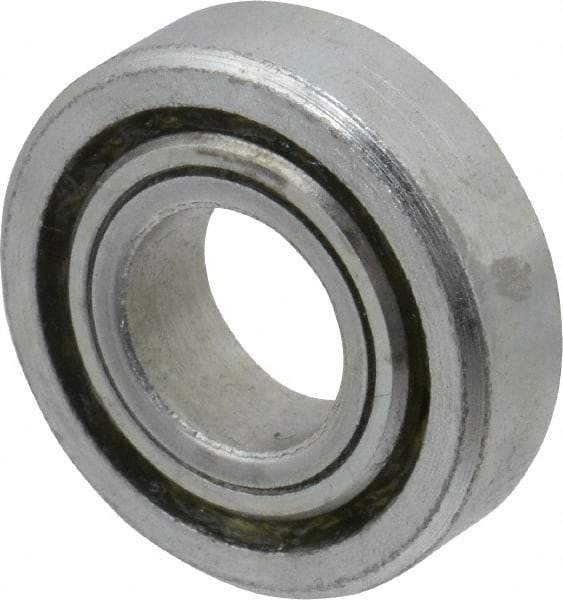 Value Collection - 3/8" Bore Diam, 7/8" OD, Open Unground Full Complement Radial Ball Bearing - 1/4" Wide, 1 Row, Round Bore, 356 Lb Dynamic Capacity - Exact Industrial Supply