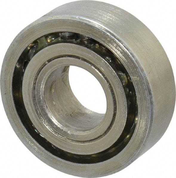 Value Collection - 3/8" Bore Diam, 15/16" OD, Open Unground Full Complement Radial Ball Bearing - 5/16" Wide, 1 Row, Round Bore, 371 Lb Dynamic Capacity - Exact Industrial Supply