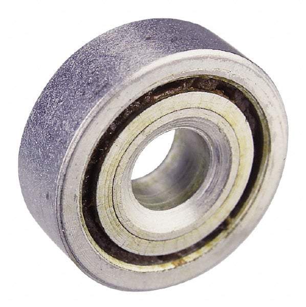 Value Collection - 7/16" Bore Diam, 1-1/16" OD, Open Unground Full Complement Radial Ball Bearing - 3/8" Wide, 1 Row, Round Bore, 509 Lb Dynamic Capacity - Exact Industrial Supply