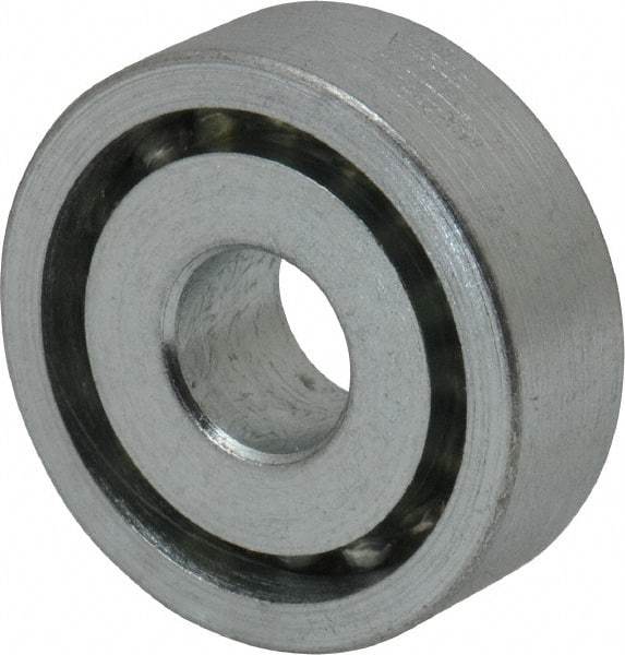Value Collection - 3/8" Bore Diam, 1-1/8" OD, Open Unground Full Complement Radial Ball Bearing - 3/8" Wide, 1 Row, Round Bore, 533 Lb Dynamic Capacity - Exact Industrial Supply