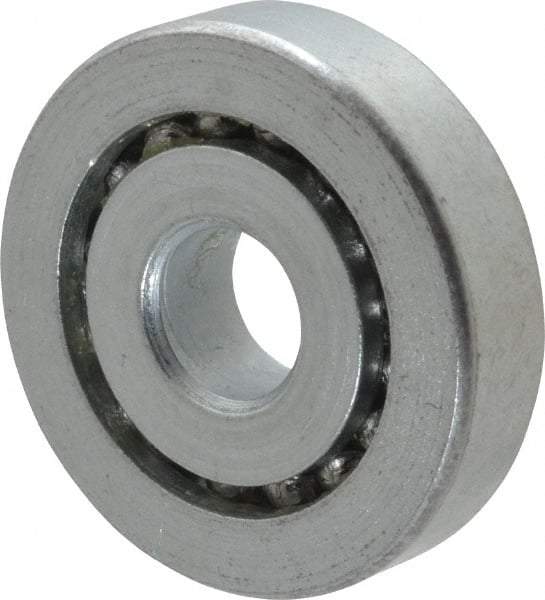 Value Collection - 3/8" Bore Diam, 1-9/32" OD, Open Unground Full Complement Radial Ball Bearing - 5/16" Wide, 1 Row, Round Bore, 533 Lb Dynamic Capacity - Exact Industrial Supply