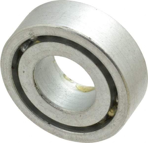 Value Collection - 5/8" Bore Diam, 1-3/8" OD, Open Unground Full Complement Radial Ball Bearing - 7/16" Wide, 1 Row, Round Bore, 769 Lb Dynamic Capacity - Exact Industrial Supply