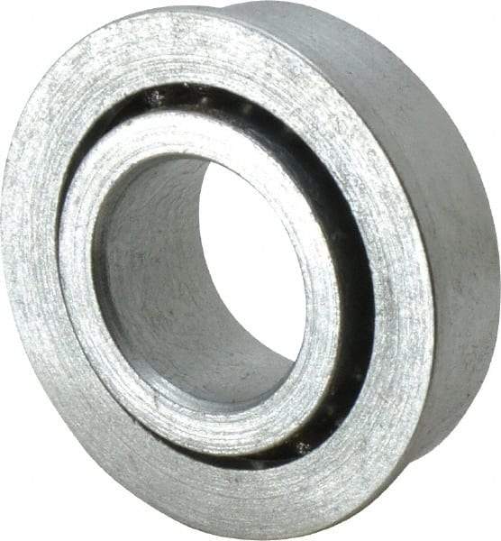 Value Collection - 5/8" Bore Diam, 1-1/4" OD, Open Unground Full Complement Radial Ball Bearing - With Flange, 1 Row, Round Bore, 594 Lb Dynamic Capacity - Exact Industrial Supply