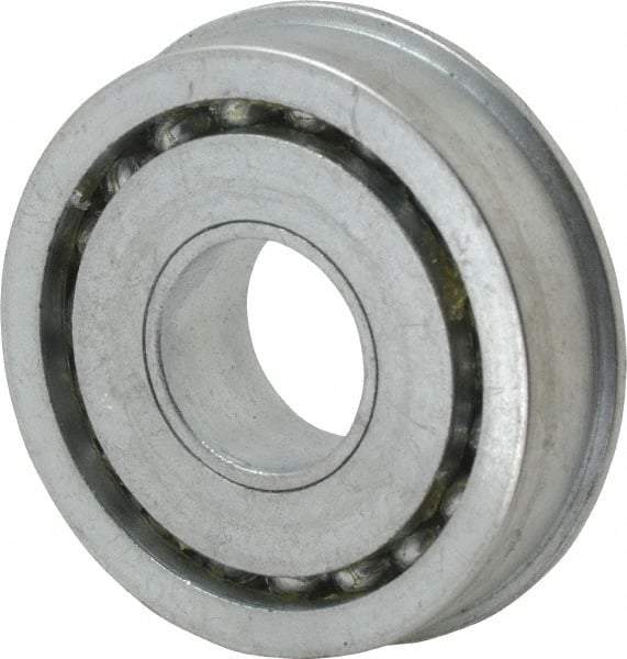 Value Collection - 3/4" Bore Diam, 2" OD, Open Unground Full Complement Radial Ball Bearing - With Flange, 1 Row, Round Bore, 1,384 Lb Dynamic Capacity - Exact Industrial Supply