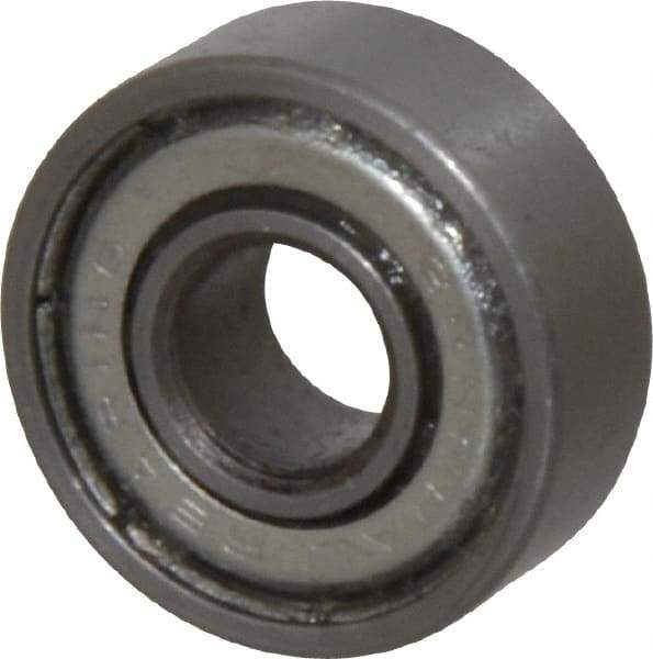 Value Collection - 1/4" Bore Diam, 11/16" OD, Double Shield Unground Retainer Type Radial Ball Bearing - 1/4" Wide, 1 Row, Round Bore, 300 Lb Dynamic Capacity - Exact Industrial Supply