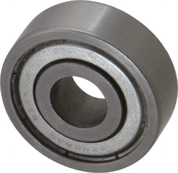 Value Collection - 3/8" Bore Diam, 1-1/8" OD, Double Shield Unground Retainer Type Radial Ball Bearing - 3/8" Wide, 1 Row, Round Bore, 691 Lb Dynamic Capacity - Exact Industrial Supply