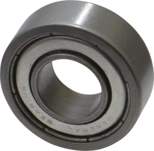 Value Collection - 1/2" Bore Diam, 1-1/8" OD, Double Shield Unground Retainer Type Radial Ball Bearing - 3/8" Wide, 1 Row, Round Bore, 691 Lb Dynamic Capacity - Exact Industrial Supply
