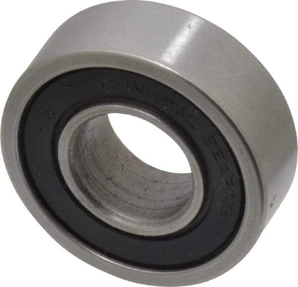 Value Collection - 1/2" Bore Diam, 1-1/8" OD, Double Seal Unground Retainer Type Radial Ball Bearing - 3/8" Wide, 1 Row, Round Bore, 691 Lb Dynamic Capacity - Exact Industrial Supply