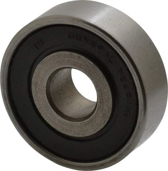 Value Collection - 7/16" Bore Diam, 1-3/8" OD, Double Seal Unground Retainer Type Radial Ball Bearing - 7/16" Wide, 1 Row, Round Bore, 915 Lb Dynamic Capacity - Exact Industrial Supply