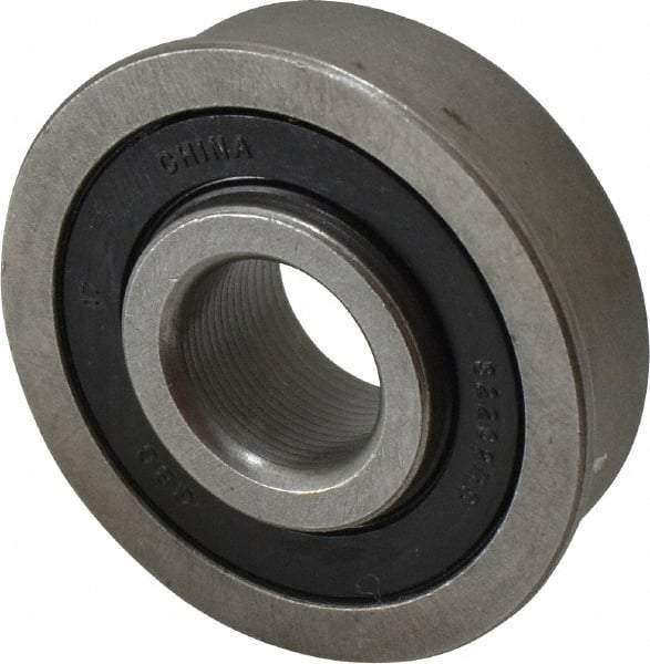 Value Collection - 1/2" Bore Diam, 1-3/8" OD, Double Seal Unground Retainer Type Radial Ball Bearing - With Flange, 1 Row, Round Bore, 915 Lb Dynamic Capacity - Exact Industrial Supply