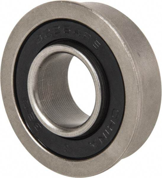 Value Collection - 5/8" Bore Diam, 1-3/8" OD, Double Seal Unground Retainer Type Radial Ball Bearing - With Flange, 1 Row, Round Bore, 915 Lb Dynamic Capacity - Exact Industrial Supply