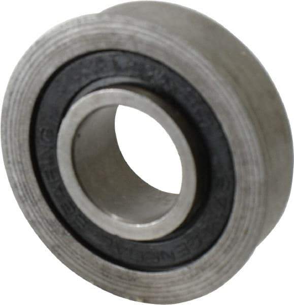 Value Collection - 3/4" Bore Diam, 1-3/4" OD, Double Seal Unground Retainer Type Radial Ball Bearing - With Flange, 1 Row, Round Bore, 1,171 Lb Dynamic Capacity - Exact Industrial Supply
