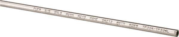 Value Collection - 6' Long, 5/16" OD, 304 Stainless Steel Tube - 0.035" Wall Thickness - Exact Industrial Supply