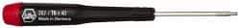 Wiha - T6 Torx Driver - 1-9/16" Blade Length, 4-3/4" OAL, Tapered Handle - Exact Industrial Supply