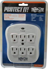 Tripp-Lite - 6 Outlets, 120 Volts, 15 Amps, Power Outlet Strip - Direct Plug-in Mount, 5-15P NEMA Configuration, 4.8" Strip, UL1449 3rd Edition - Exact Industrial Supply